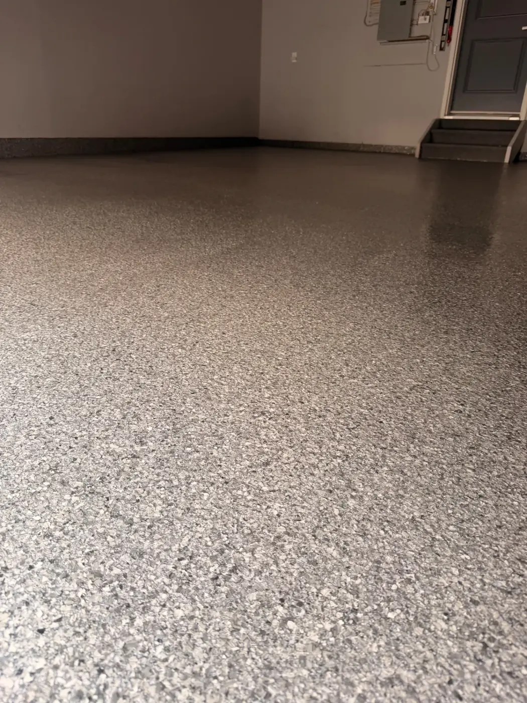 Lani Gray flake garage floor