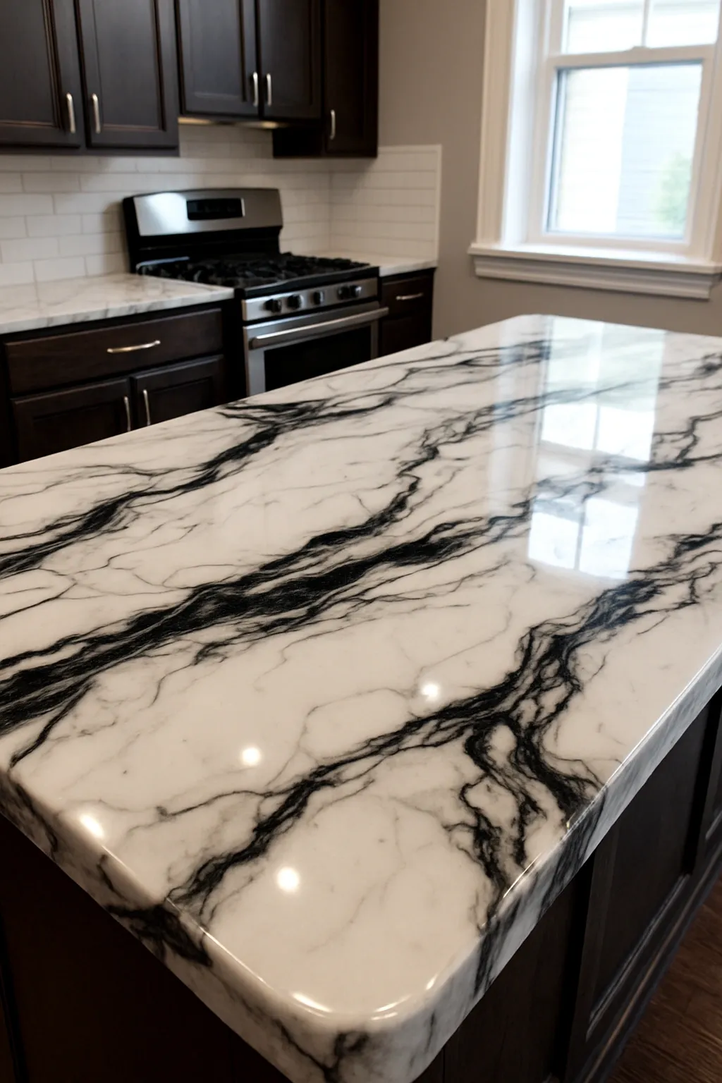 White Veined Countertop